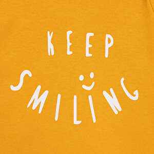 Erkek Bebek Body Ribana Çıtçıtlı Zıbın Uzun Kol Hardal