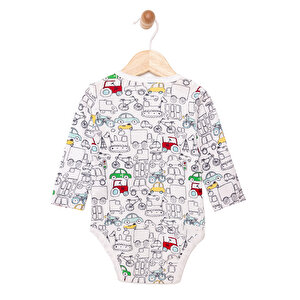 HelloBaby Erkek Uzun Kol Bod, Ekru, 3 Ay