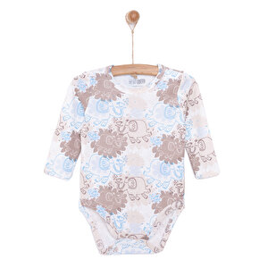 HelloBaby Erkek Uzun Kol Bod, Ekru, 3 Ay