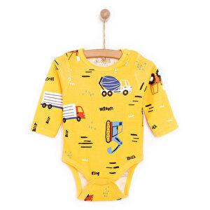 HelloBaby Erkek Uzun Kol Bod, Sarı, 3 Ay