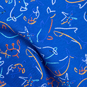 Erkek Bebek Pijama Takım İnterlok Hayvan Desen Bisiklet Yaka Uzun Yol Lacivert