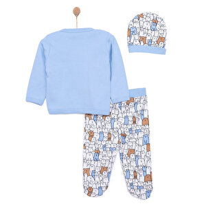 Erkek Zıbın-Şapka-Patikli Alt Erkek Bebek