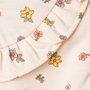 Kız Bebek Eşofman Takımı İki İplik Bisiklet Yaka Uzun Kol Reçme Paça