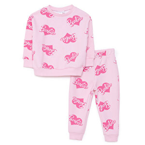 Barbie Eşofman, Pembe Baskılı, 6 - 9 Ay