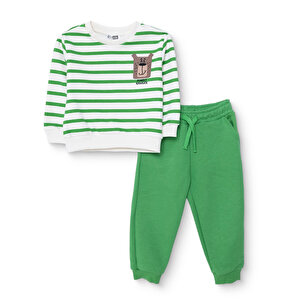 HelloBaby Eşofm, Yeşil Baskılı, 3 - 6 Ay