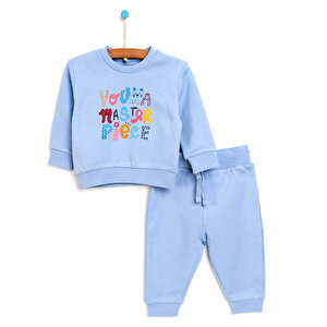 HelloBaby Basic Yazı Ba, Açık Mavi, 6 Ay