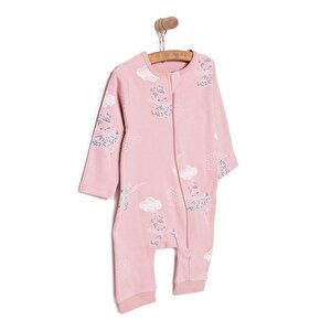 Fermuarlı Patiksiz Tulum Kız Bebek