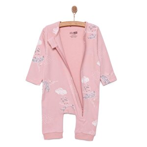 Fermuarlı Patiksiz Tulum Kız Bebek