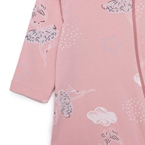 Fermuarlı Patiksiz Tulum Kız Bebek