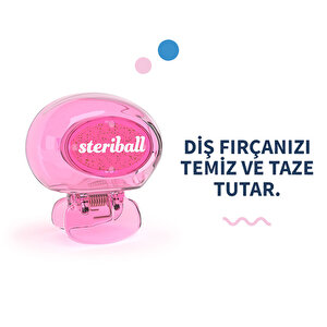 Bebek Antibakteriyel Koruyuculu Diş Fırça Kabı- Pembe