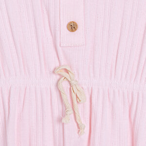 Kız Bebek Elbise Jakar Örme Düğme First Holiday Bisiklet Yaka Kısa Kol Pembe Kız Bebek Elbise Jakar Örme Düğme First Holiday Bisiklet Yaka Kısa Kol Pembe