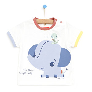 Fisher Price Orman Partisi Erkek Bebek 3D Kulak Detaylı Süprem Tshirt
