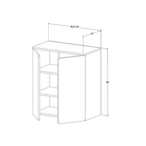Fly 2 Kapaklı Çok Amaçlı Dolap Fly 2 Kapaklı Çok Amaçlı Dolap