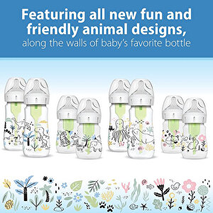 DB 51008 Geniş Ağız Anti-Kolik Options+ 150 ml PP , Orman Fil Desenli DB 51008 Geniş Ağız Anti-Kolik Options+ 150 ml PP , Orman Fil Desenli