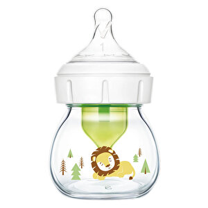DB 21601 Geniş Ağız Anti-Kolik Options+ Desenli Cam Biberon 60 ml Aslan, Tekli paket