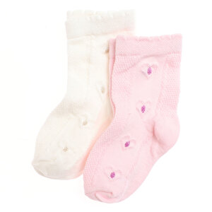 Glowing kids Desenli 2li Soket Çorap Kız Bebek