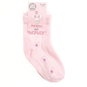 Glowing kids Desenli 2li Soket Çorap Kız Bebek