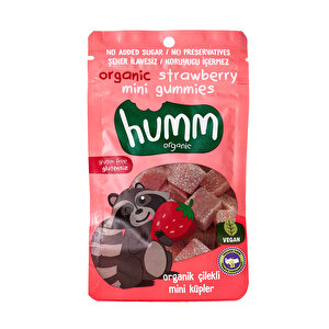 Organik Glutensiz Vegan Çilekli Mini Küp