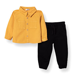 HelloBaby Gömlek-Panto, Hardal, 6 - 9 Ay