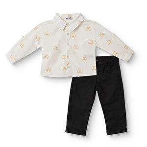 HelloBaby Gömlek-Pantolo, Ekru, 6 - 9 Ay