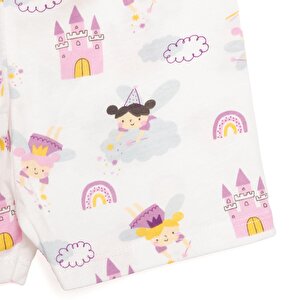 Gömlek Yaka Peri Desenli Kısa Kol Pijama Takımı Gömlek Yaka Peri Desenli Kısa Kol Pijama Takımı