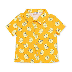 HelloBaby Gömlek, Sarı Baskılı, 6 - 9 Ay