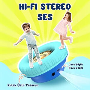 Gürültü Önleyici Ses Sınırlı 60 Saat Oynatma Süreli Bluetooth Çocuk Kulaklığı Mavi BTH 18 Gürültü Önleyici Ses Sınırlı 60 Saat Oynatma Süreli Bluetooth Çocuk Kulaklığı Mavi BTH 18