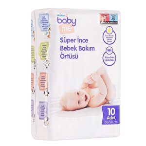 Süper İnce Alt Değiştirme Örtüsü 60x90 cm 10 adet