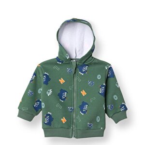 HelloBaby Kapüş, Yeşil Baskılı, 3 - 6 Ay