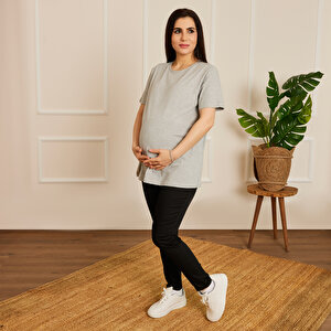 baby mom Hamile Denim Pantolon, Siyah, S