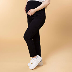 Baby Mom Hamile Denim Pantolo, Siyah, XL