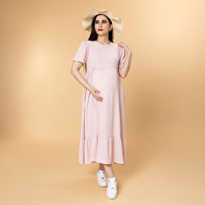 Baby Mom, Hamile Elbise, Pudra, 2XL