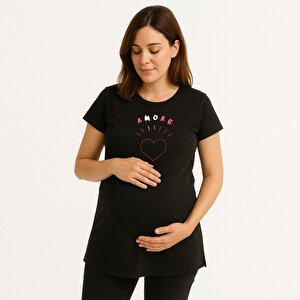 Baby Mom Hamile Kısa K, Beyaz Baskılı, M