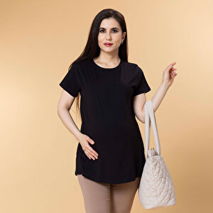 Baby Mom Hamile Kısa Kol Tshir, Siyah, S