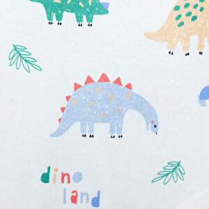 Hayvan Desenli Kısa Kol Body Erkek Bebek