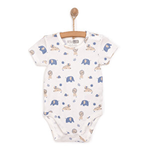 HelloBaby Hayvan Desenli Kısa, Bej, 3 Ay