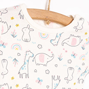 Hayvan Desenli Kısakol Body