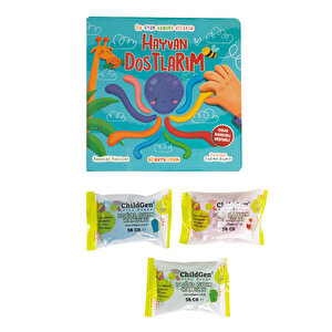 Hayvan Dostlarım Aktivite kitabı ve 3x50gr Hamur Hediyeli