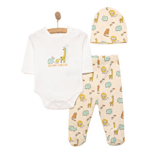 HelloBaby Hayvanlar Baskılı, Mavi, 3 Ay