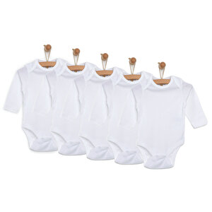 HelloBaby 5li Beyaz UzunKol Body,Yenidğn