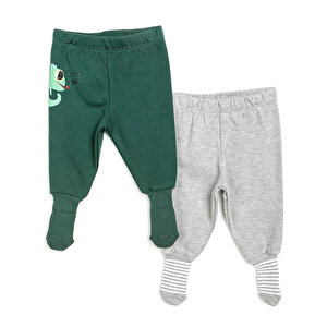 Basic Erkek Bebek 2li Çoraplı Pijama Pantolon
