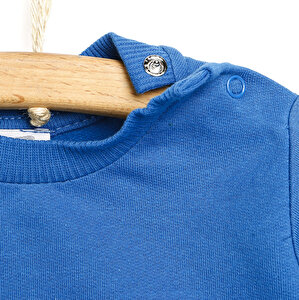 Basic Erkek Bebek Şardonlu İki İp Baskılı Sweatshirt