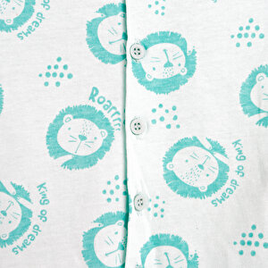 Basic Erkek Bebek Baharlık Kısa Kol Çıtçıtlı Pijama Takımı