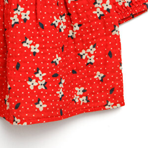 Basic Kız Bebek Çiçek Desenli Müslin Elbise