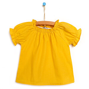 Basic Kız Bebek Desenli Poplin Bluz Kız Bebek