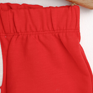 Basic Kız Bebek Fırfır detaylı Sweatshirt-Patiksiz Alt Takım Kız Bebek