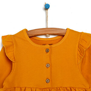 Basic Kız Bebek Omzu Fırfırlı Elbise