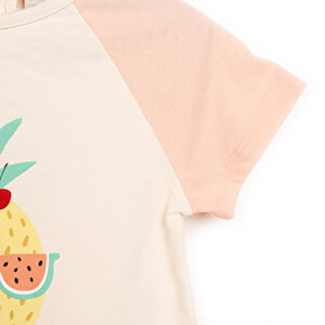 Sweet Fruit  Kız Bebek - Organik Pamuk Tshirt-Şort Takım