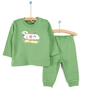 HelloBaby Kalın Pijama Takı, Yeşil, 6 Ay