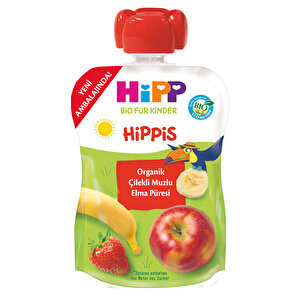 HiPP Organik Çilekli Muzlu Elma Püresi